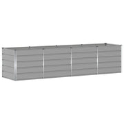 Fioriera moderna 240 x 80 x 75 cm design industriale per interni/esterni in acciaio grigio chiaro 02_0059192