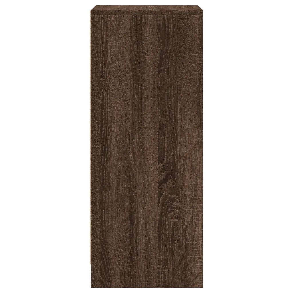 Credenza con LED-Buffet-Armadio da cucina Rovere Marrone 42,5x34x85 cm Legno Multistrato