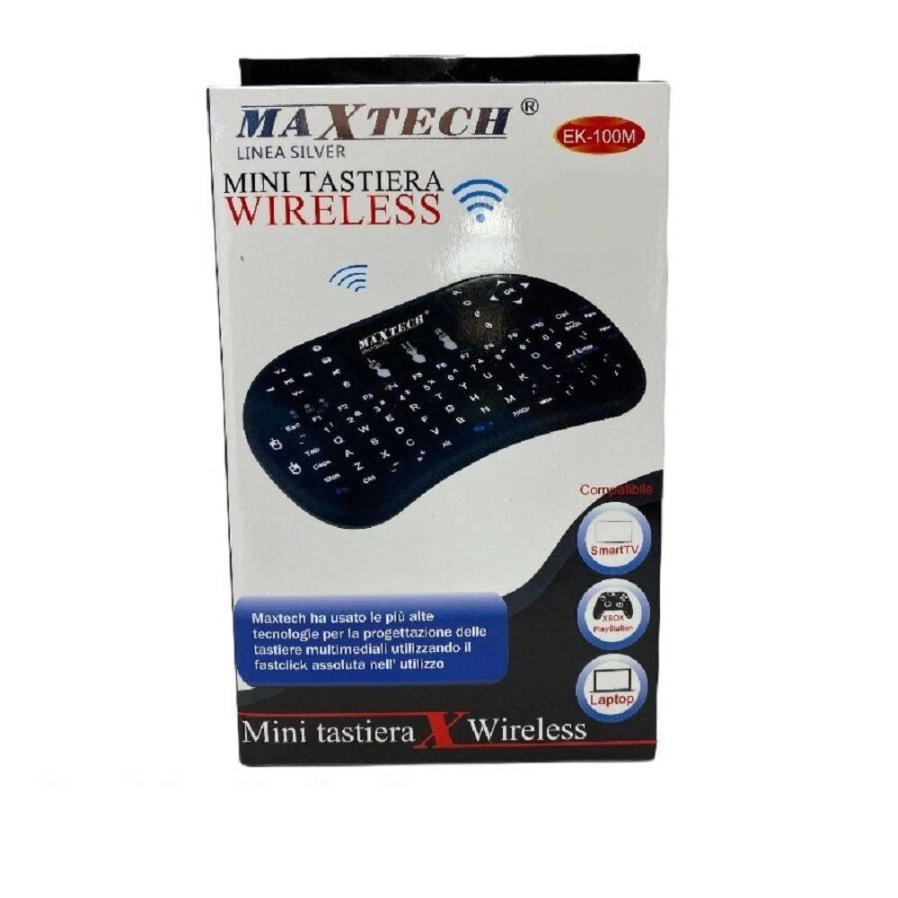 Trade Shop - Mini Tastiera Wirelesss Wifi Ek-100m Per Smart Tv Box Playstation Xbox Pc Laptop -
