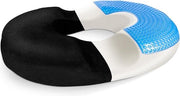 Cuscino di schiuma espansa con gel - cuscino ergonomico ortopedico per alleviare la schiena - cuscino per seduta da ufficio, auto, sedia a rotelle - cuscino con strato di gel