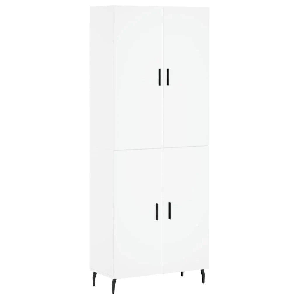 Buffet credenza cassettiera armadio mobile contenitore organizer cucina soggiorno salotto alto 69,5 x 34 x 180 cm legno ingegnerizzato bianco 02_0032586