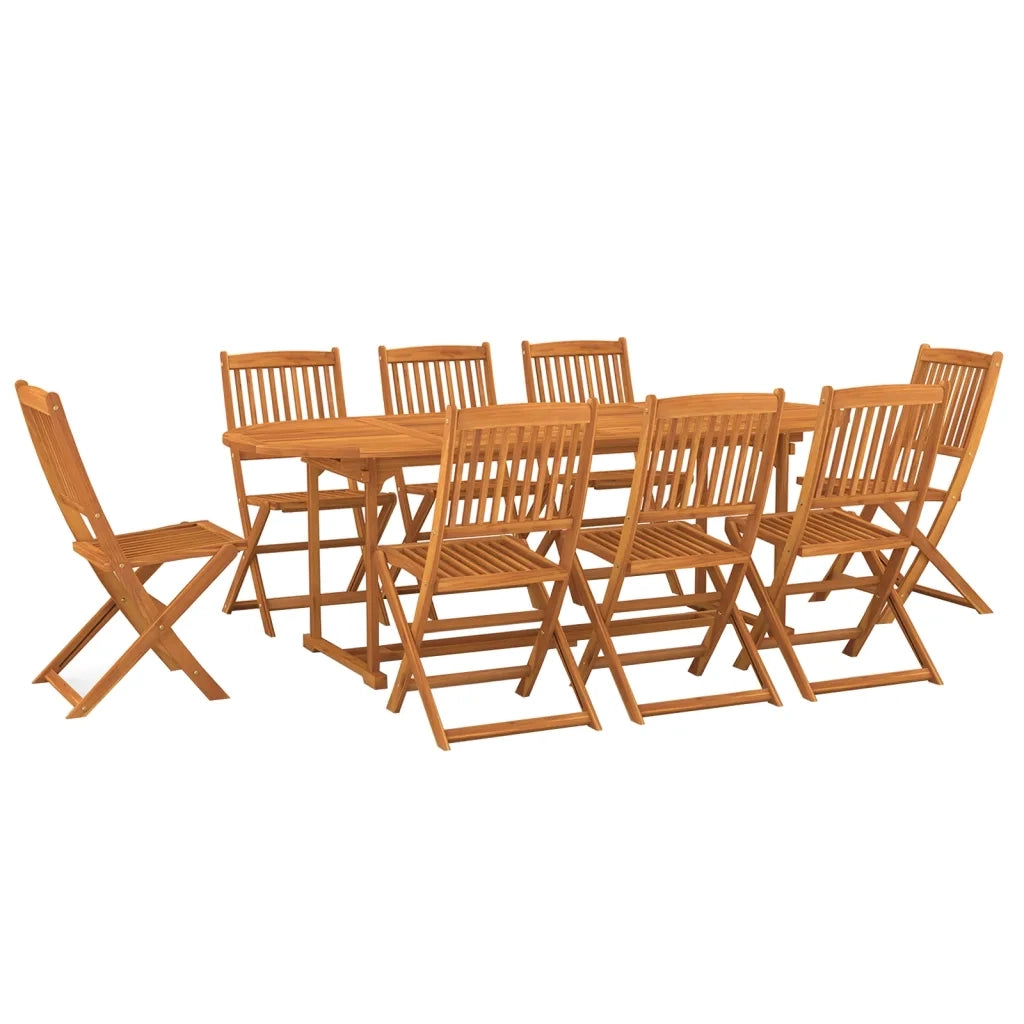 Set Pranzo da Giardino 9 pz in Legno Massello di Acacia cod mxl 35049