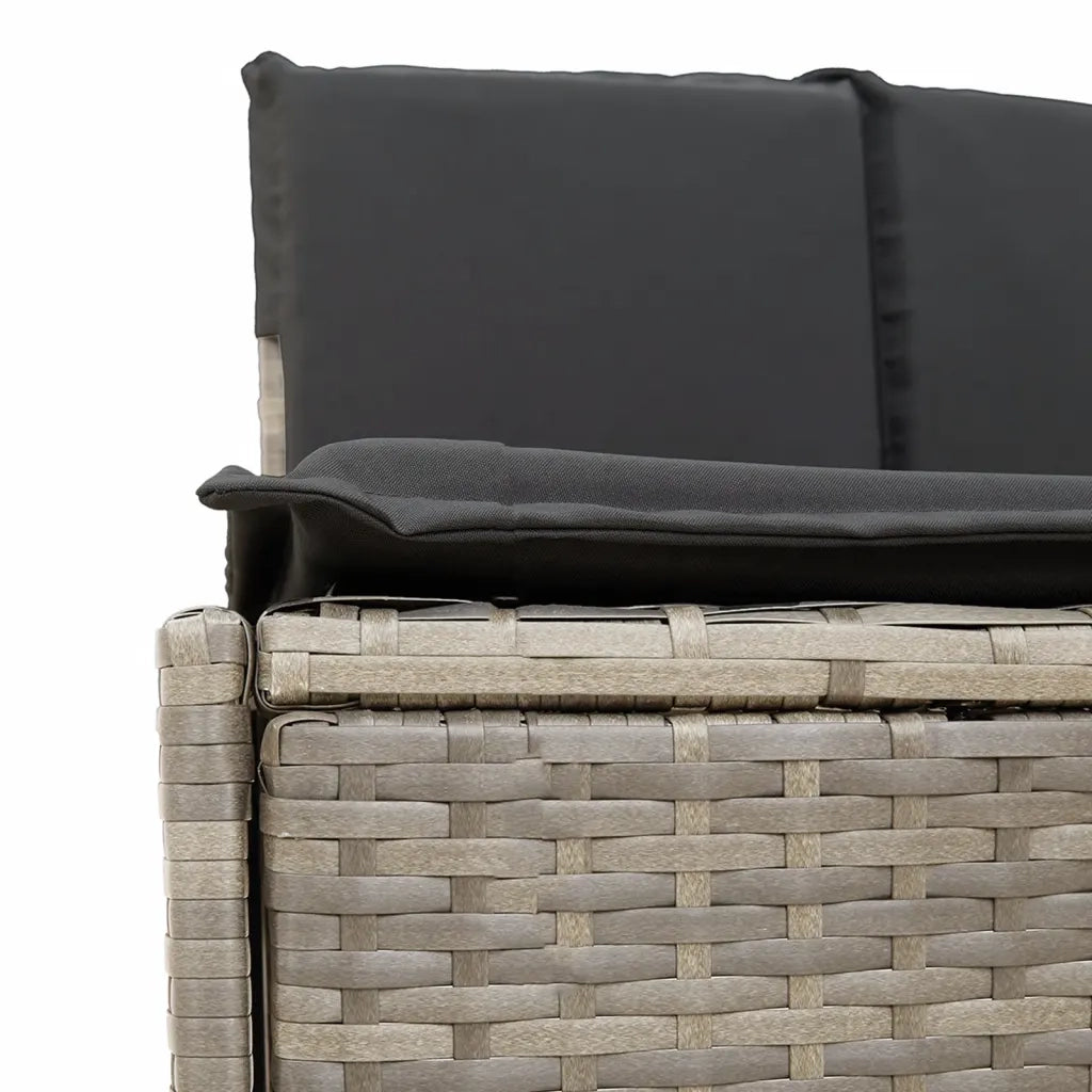 Panche Vasca Idromassaggio con Cuscini 2 pz in Polyrattan Grigio CFW9191374
