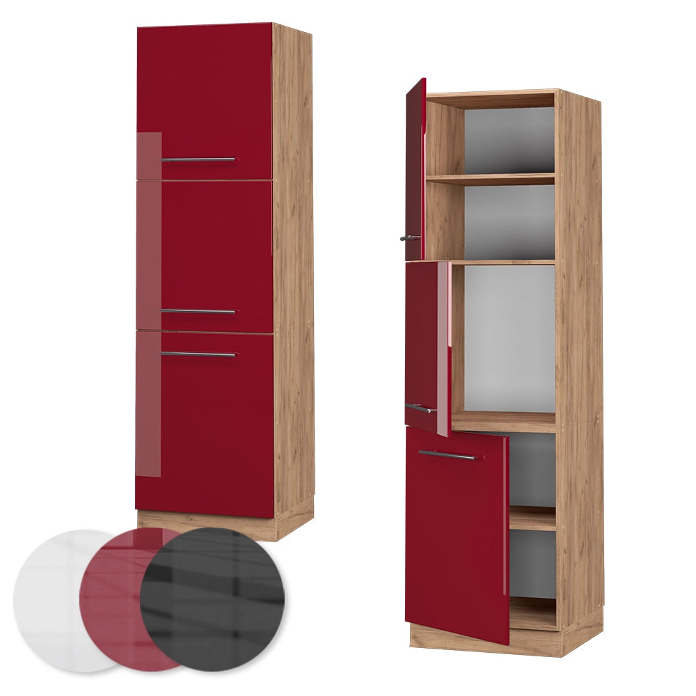 Vicco Mobile per forno da incasso Rosso bordeaux lucido 60 cm