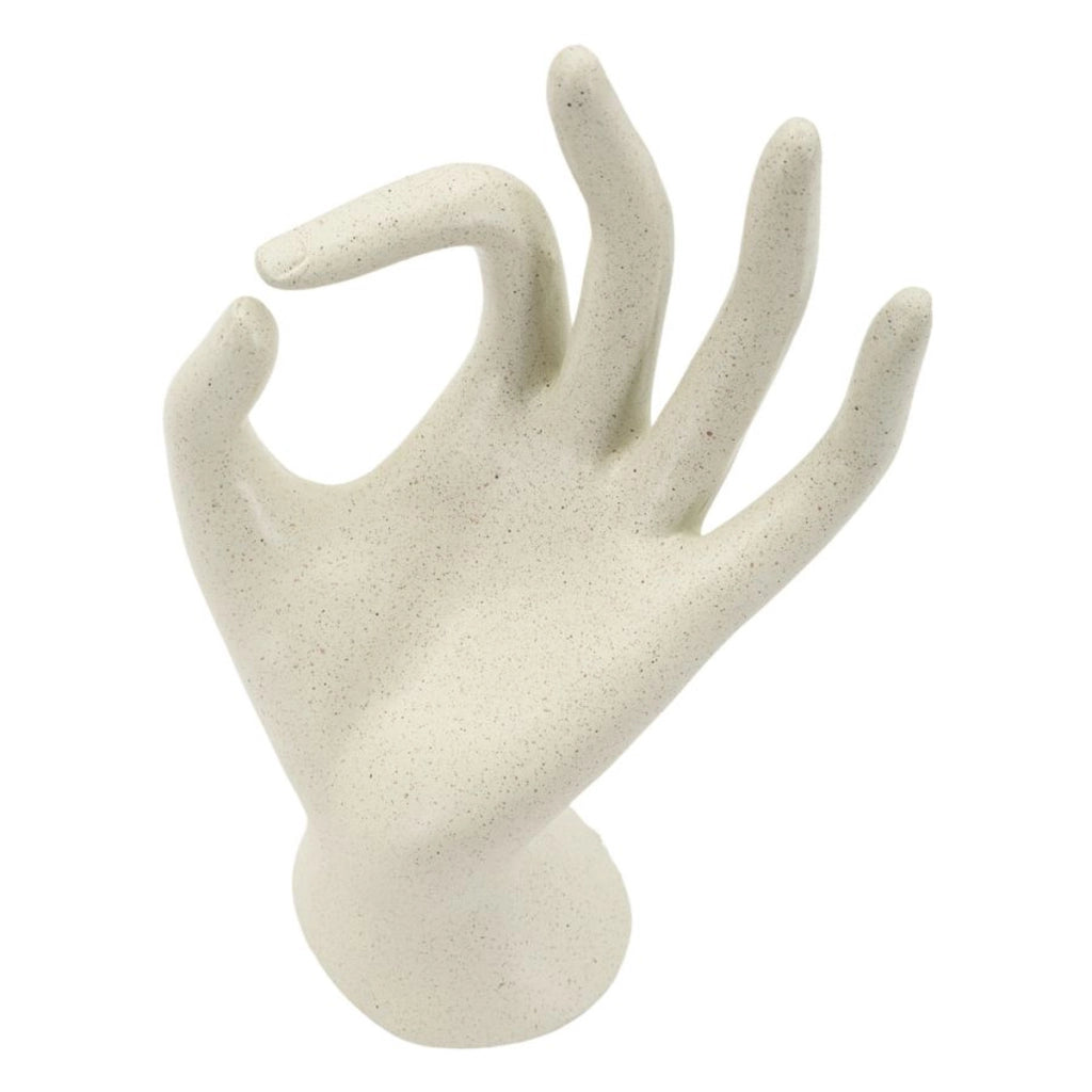 Scultura Mano 1, Beige, Poliresina, 14x10x24 cm