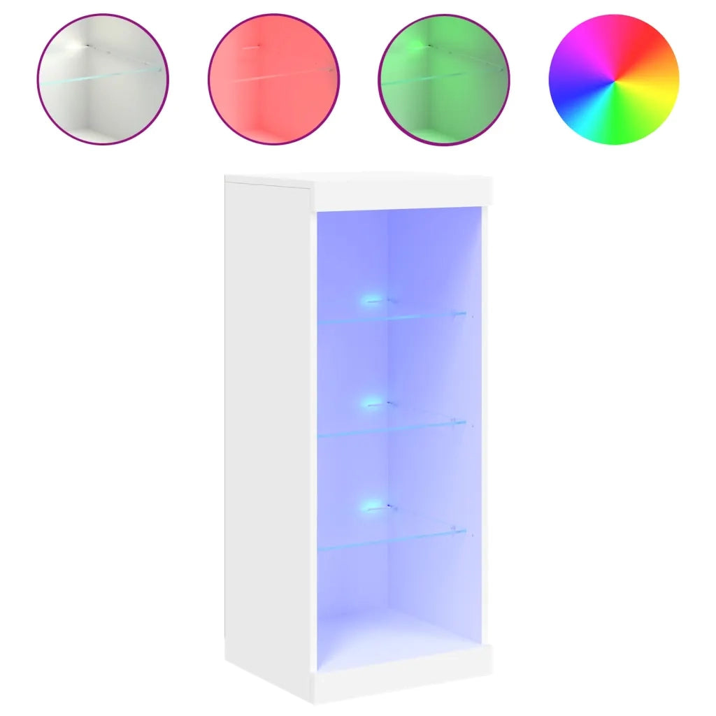 Credenza | Madia | Buffet da pranzo | Armadio da pranzo con Luci LED Bianca 41x37x100 cm