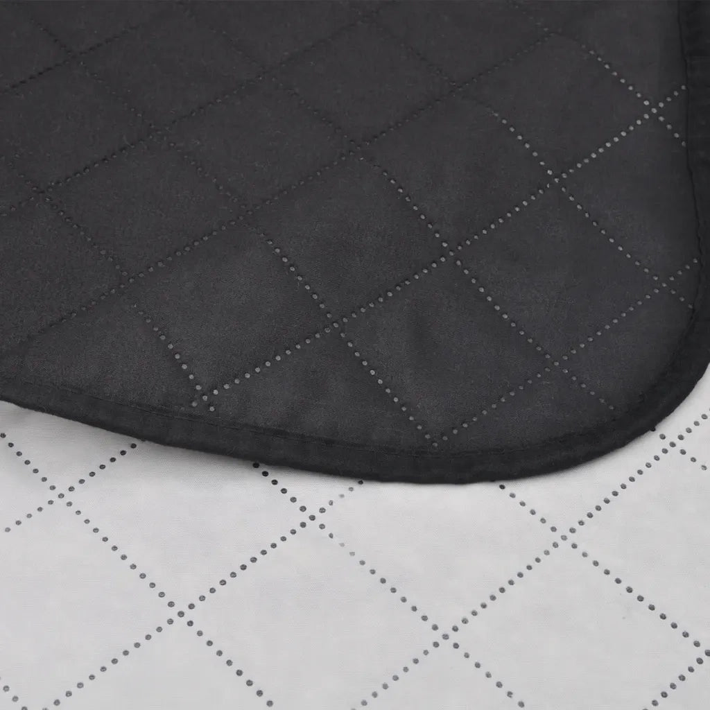 Copriletto Trapuntato a Doppia Faccia Nero/Grigio 230 x 260 cm 130888