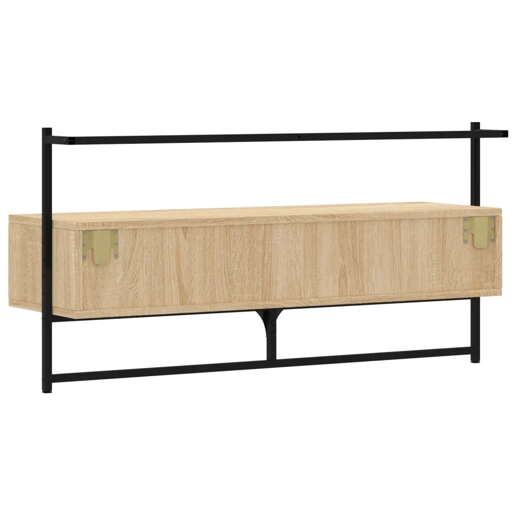 Mobile TV a Muro Rovere Sonoma 100,5x30x51 cm Legno Multistrato 833459