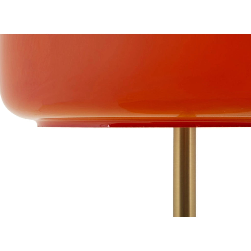 Lampada da Tavolo VKH923, Arancione, Vetro, 30x16x53 cm