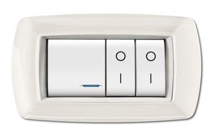 placca life modello living pl bianca 4p cornice bianca cod:ferx.98402