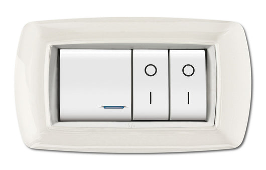 placca life modello living pl bianca 4p cornice bianca cod:ferx.98402