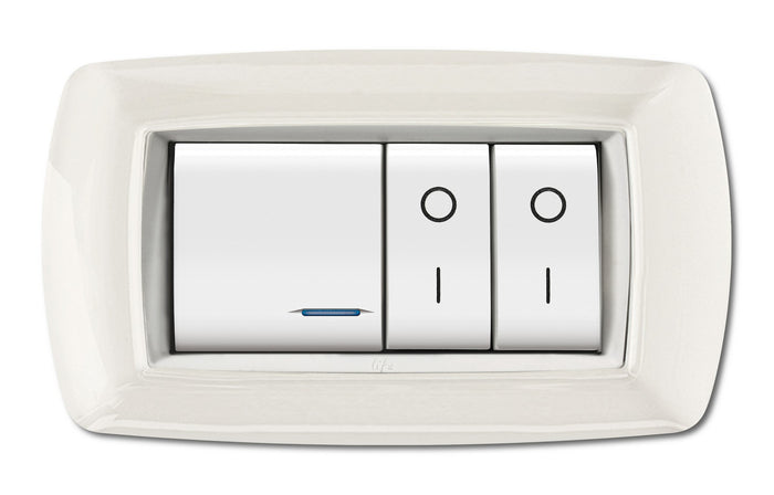 placca life modello living pl bianca 4p cornice bianca cod:ferx.98402