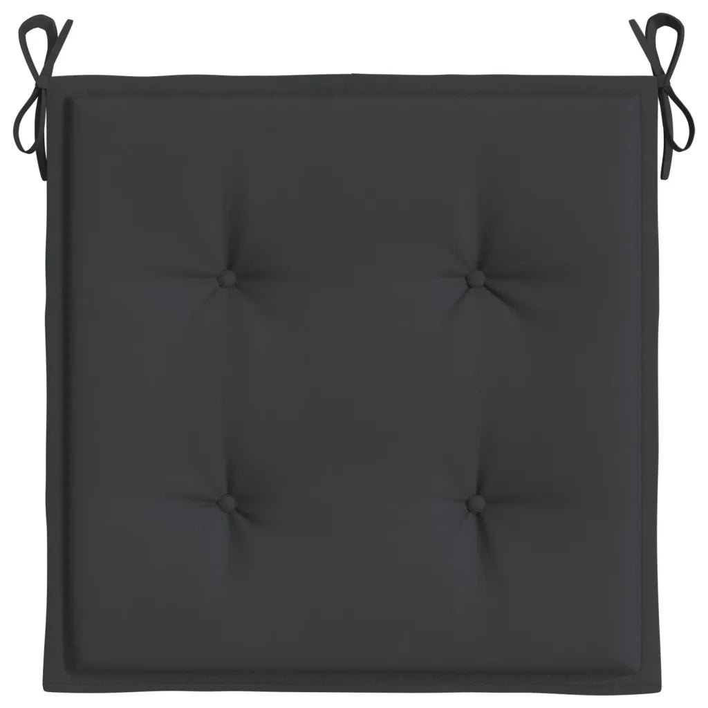 Cuscini per Sedia 6 pz Neri 50x50x4 cm in Tessuto Oxford 314053