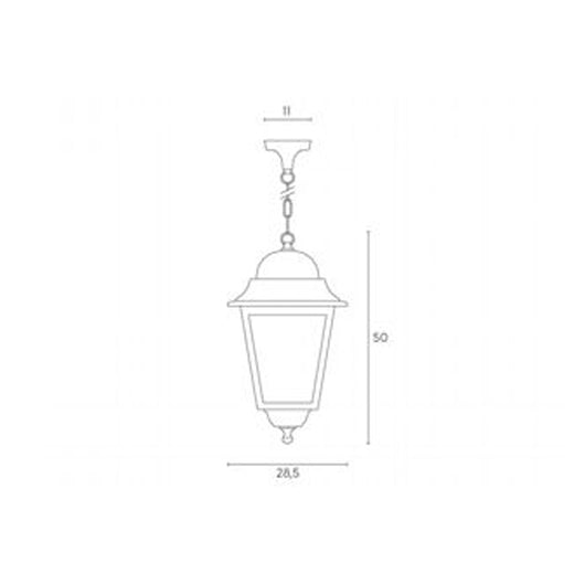 Plafoniera Da Esterno Contemporanea Mito Alluminio E Vetro Nero 1 Luce E27