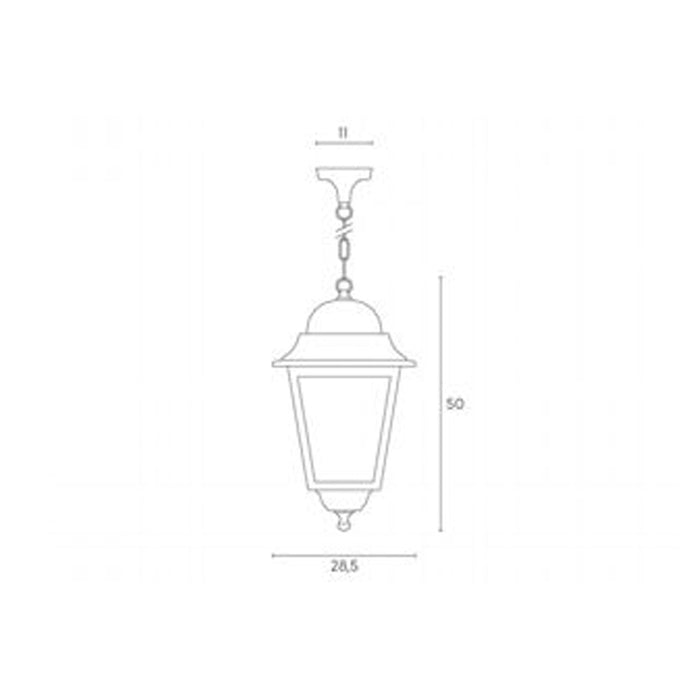 Plafoniera Da Esterno Contemporanea Mito Alluminio E Vetro Nero 1 Luce E27