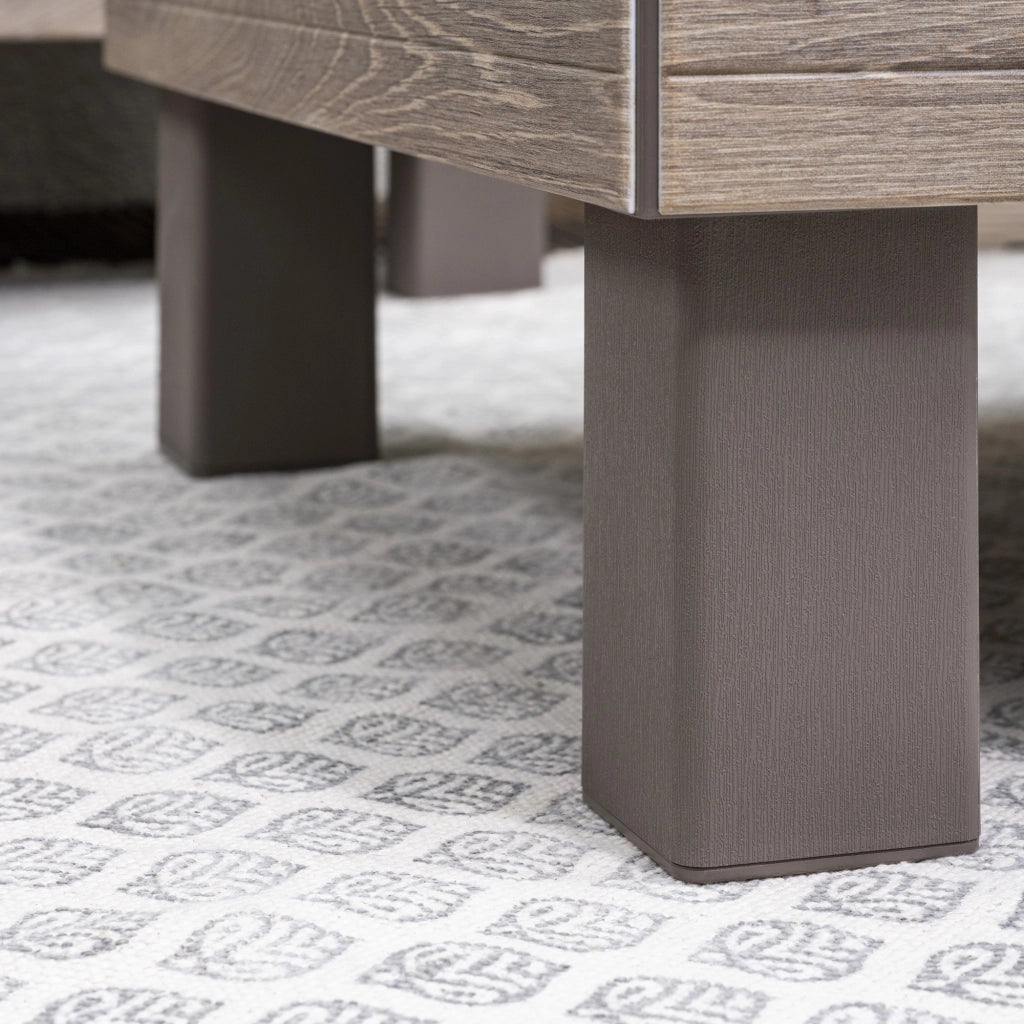 Ionia, Tavolino da Esterno 4 Posti, 65x65x29h cm Marrone Noce