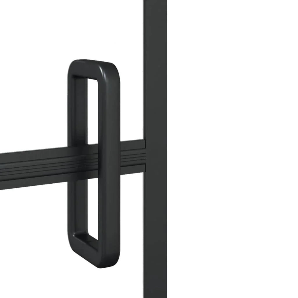 Box doccia parete divisoria per vasca parete divisoria per doccia box doccia per vasca accessorio per il bagno arredamento per la casa ESG 100 x 140 cm nero 02_0002023