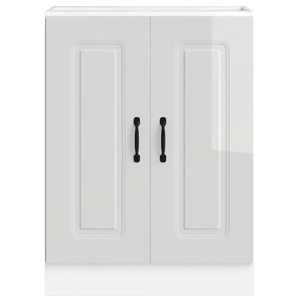 Pensile da cucina | Mobile base lavello Kalmar Bianco Lucido 60x46x81,5 cm