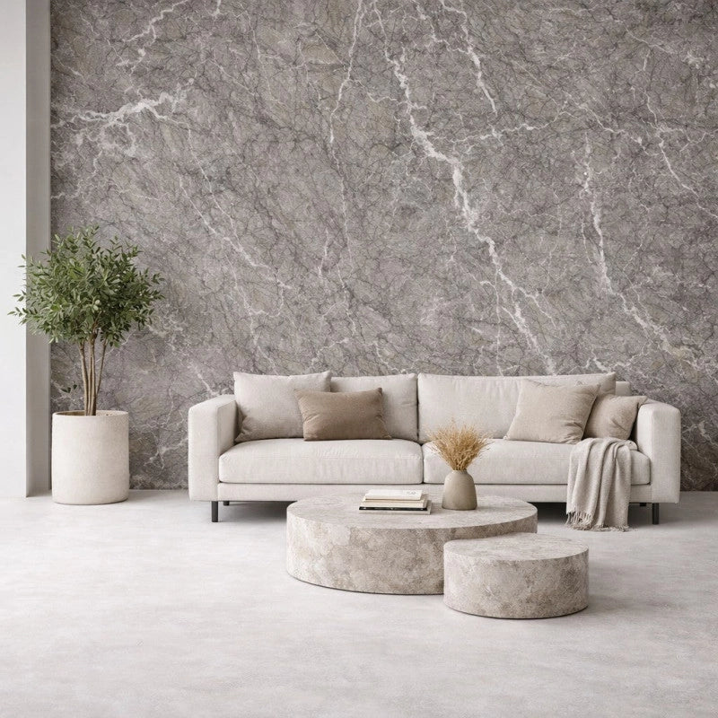 Pannello Decorativo Effetto Marmo Gres Porcellanato Set 6 Pz 4,3 Mt2 Rivestimento Murale Pvc In Uv 120 X 60 Marmo Grigio