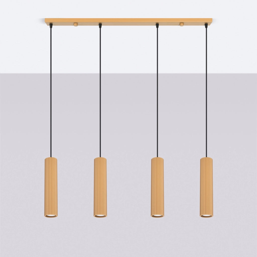 Lampada a sospensione KARBON 4L oro