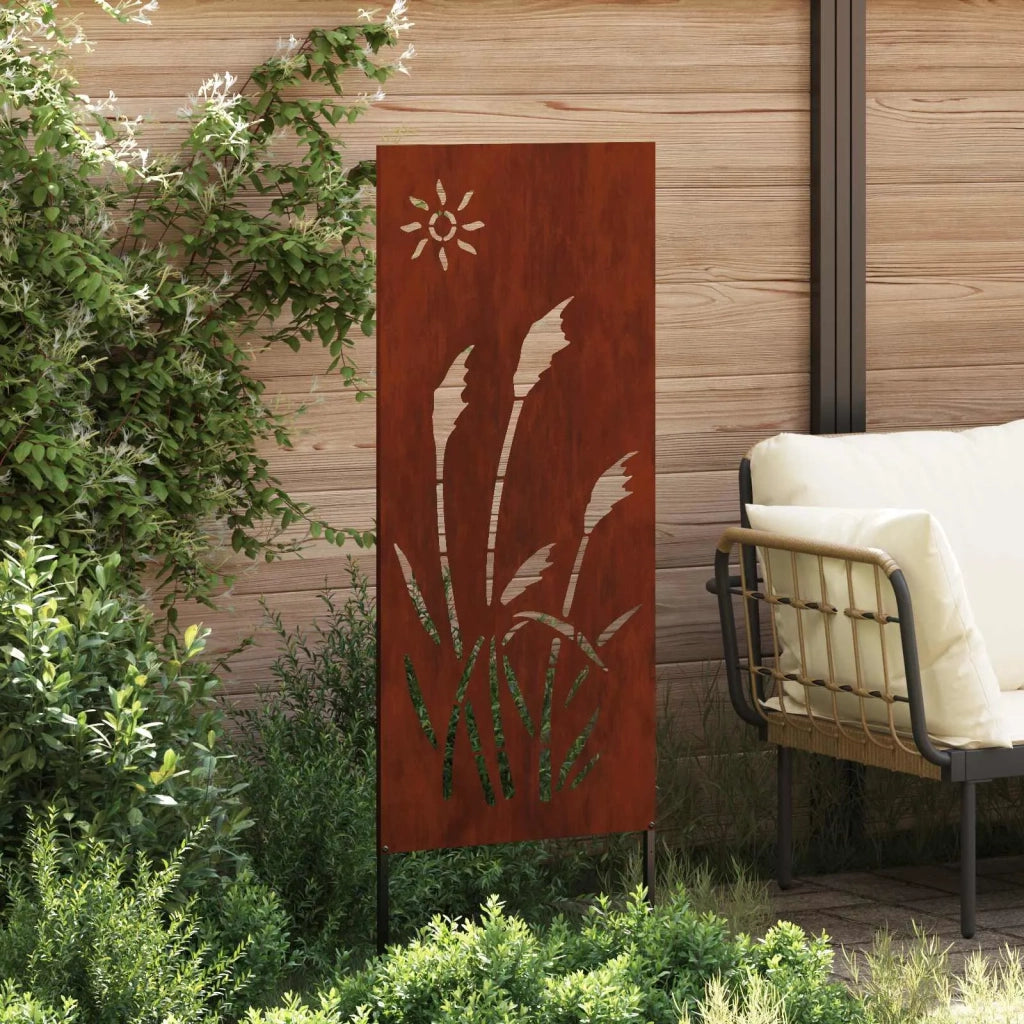 Schermo per privacy in giardino Traforo Ruggine 50 x 140 cm 876279