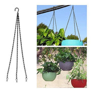 Trade Shop - Catena Nera Gancio Per Appendere Vaso Fiori Piante Fioriera Lunghezza 40 Cm -