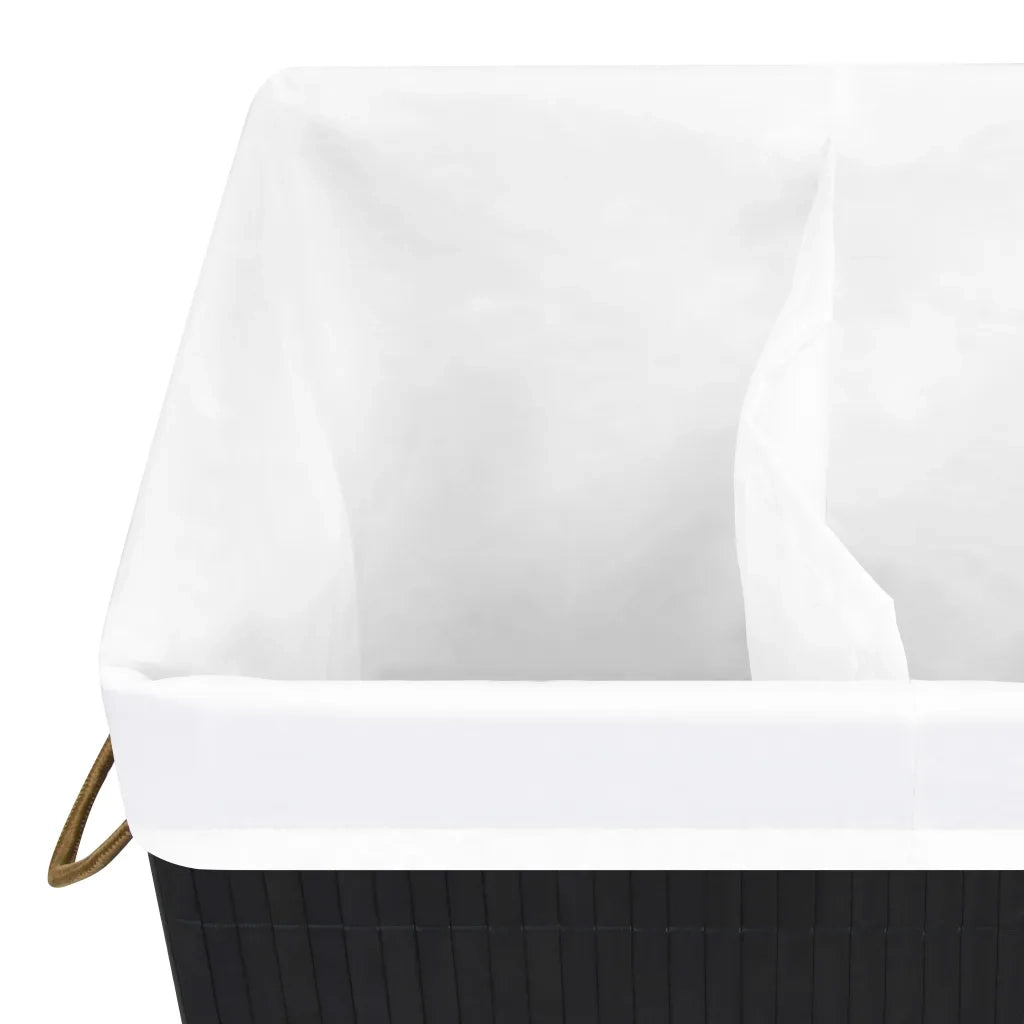 Cesto Portabiancheria in BambÃ¹ Nero 72 L cod mxl 53075