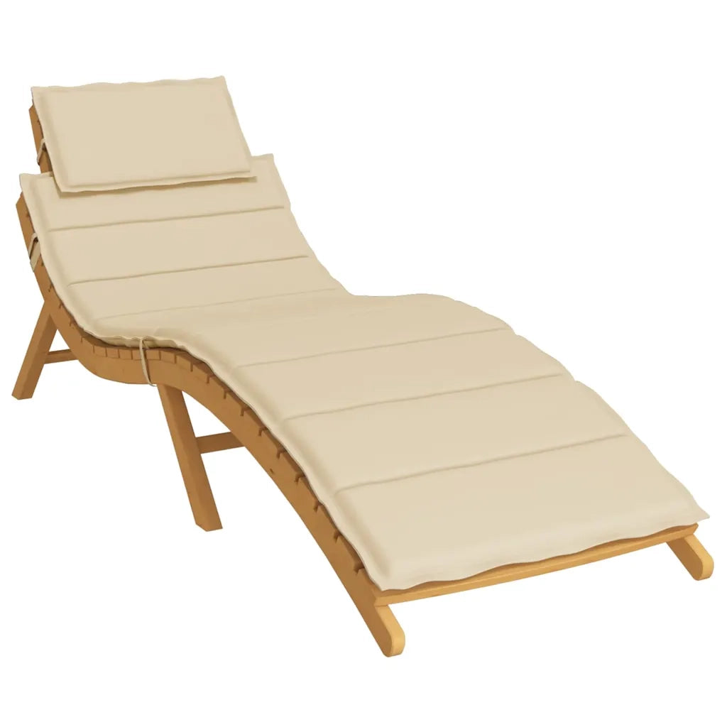 Cuscino per Lettino Beige 186x58x4 cm in Tessuto Oxford 314161