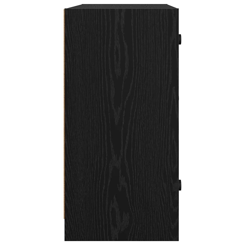 Mobile laterale Rovere Nero 68 x 37 x 75,5 cm Legno multistrato