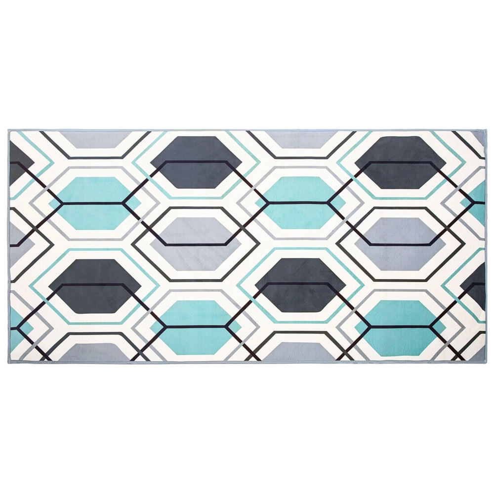 Tappeto tappetino Tappeto Tessuto Poliestere Multicolore Motivo Geometrico Lineare Rettangolare 80 x 150 cm