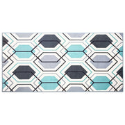 Tappeto tappetino Tappeto Tessuto Poliestere Multicolore Motivo Geometrico Lineare Rettangolare 80 x 150 cm