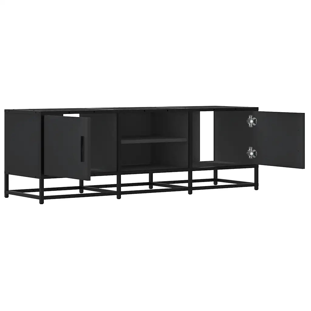 Mobile Porta TV Nero 120x35x41 cm in Truciolato e Metallo 848839