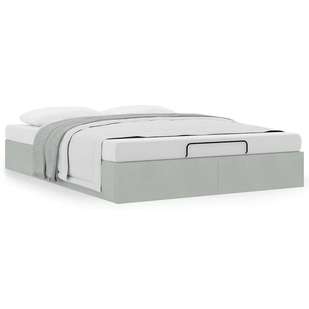 Struttura Letto Pouf Senza Materasso 140x190 cm Velluto 3310961