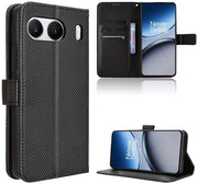 Portafoglio Premium con Portamonete - Resistenze a Urto - Fibra di Carbonio - Portafoglio con Chiusura a Scatto - Compatibile con OnePlus Nord 4 - Protezione per Smartphone