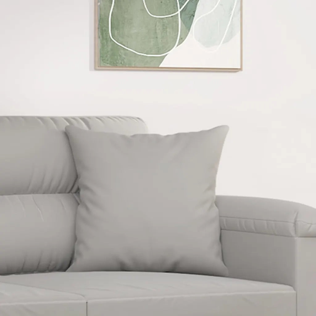 Cuscini Decorativi 2 pz Grigio chiaro40x40cm Tessuto Microfibra CFW2210909
