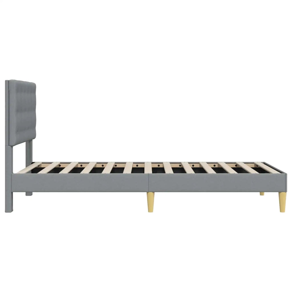 Struttura del letto Grigio Chiaro 90 x 200 cm Tessuto