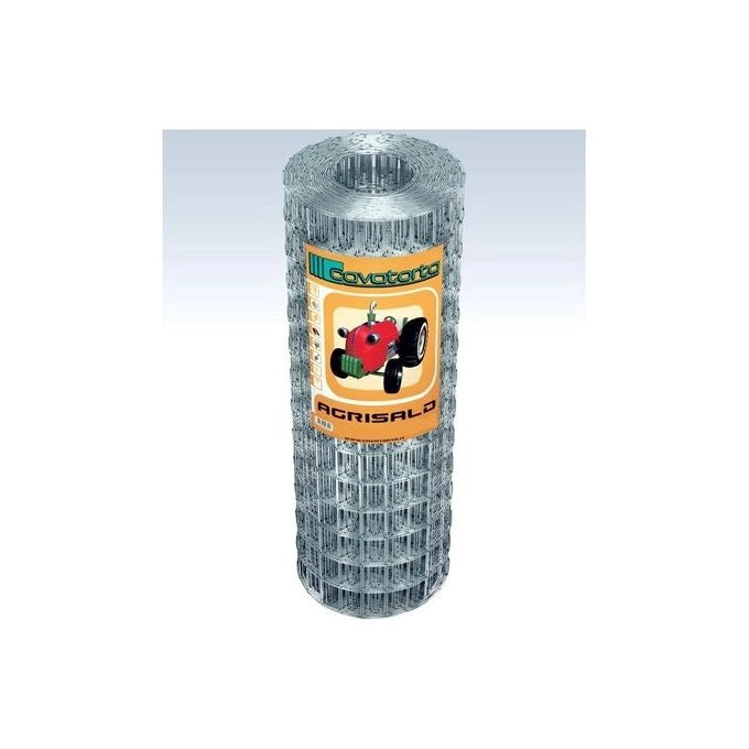 Cavatorta SZ02080025B Agrisald Rete Elettrosaldata Zincata Maglie 12,7 x 25,4 mm Altezza 80 cm Lunghezza 25 m colore Zinco