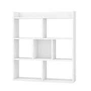 Libreria a giorno con 7 cubi 80 x 20 x 90 cm mobile contenitore moderno ed elegante in legno bianco 20_0018513