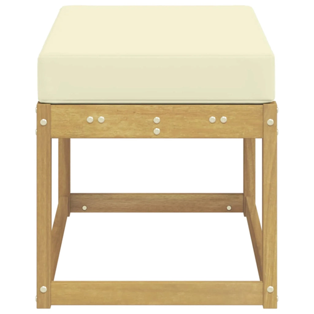 Panca da esterno con cuscino Bianco 80 x 43 x 45 cm 901668