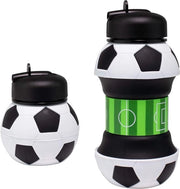 Ottimale Scelta - Waterfles 550 ml - Opvouwbaar - Senza BPA - In silicone - Sport - Compatta e leggera - Ossidiana per bevande