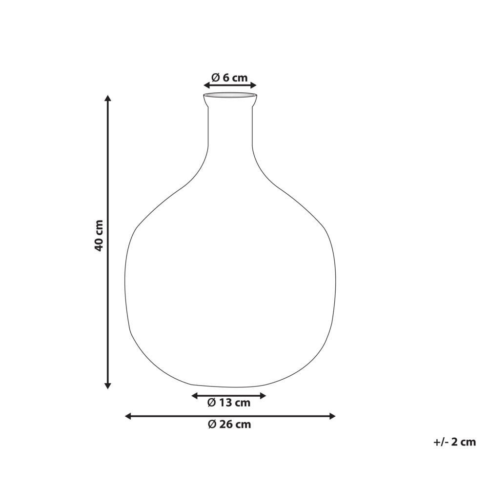 Vaso per fiori in vetro iridescente 40 cm Decorazione per la casa fatta a mano dal design moderno