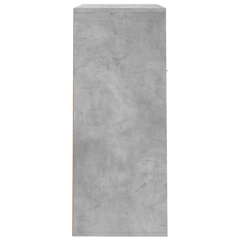 Scarpiera-Scaffale per scarpe Grigio Cemento 60x35x84 cm in Legno Multistrato