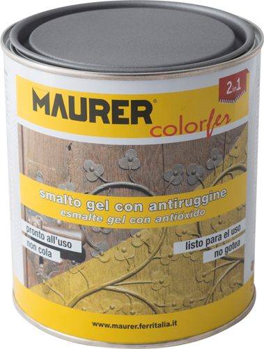 Smalto gel antiruggine antichizzato maurer 750ml antracite