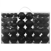 Set Palline di Natale 100 pz Nero CFW1931315