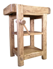 Biscottini Banco da lavoro Country in legno massello di tiglio finitura naturale Made in Italy
