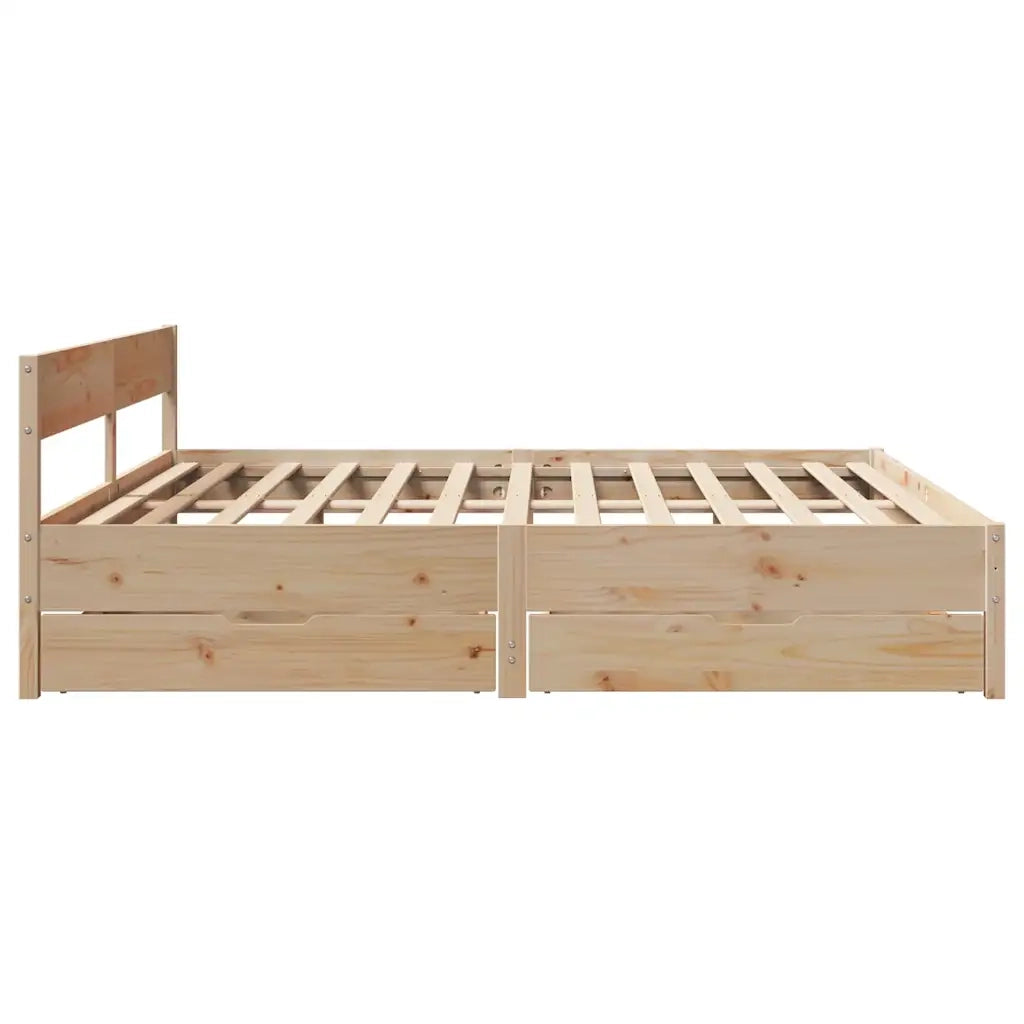 Letto senza Materasso 200x200 cm in Legno Massello di Pino 3301737