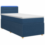 Letto box spring con materasso Blu 90 x 200 cm Tessuto 3452840