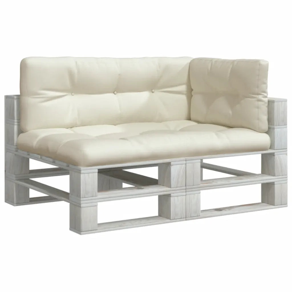 Cuscini per Pallet 3 pz Crema in Tessuto 3217125