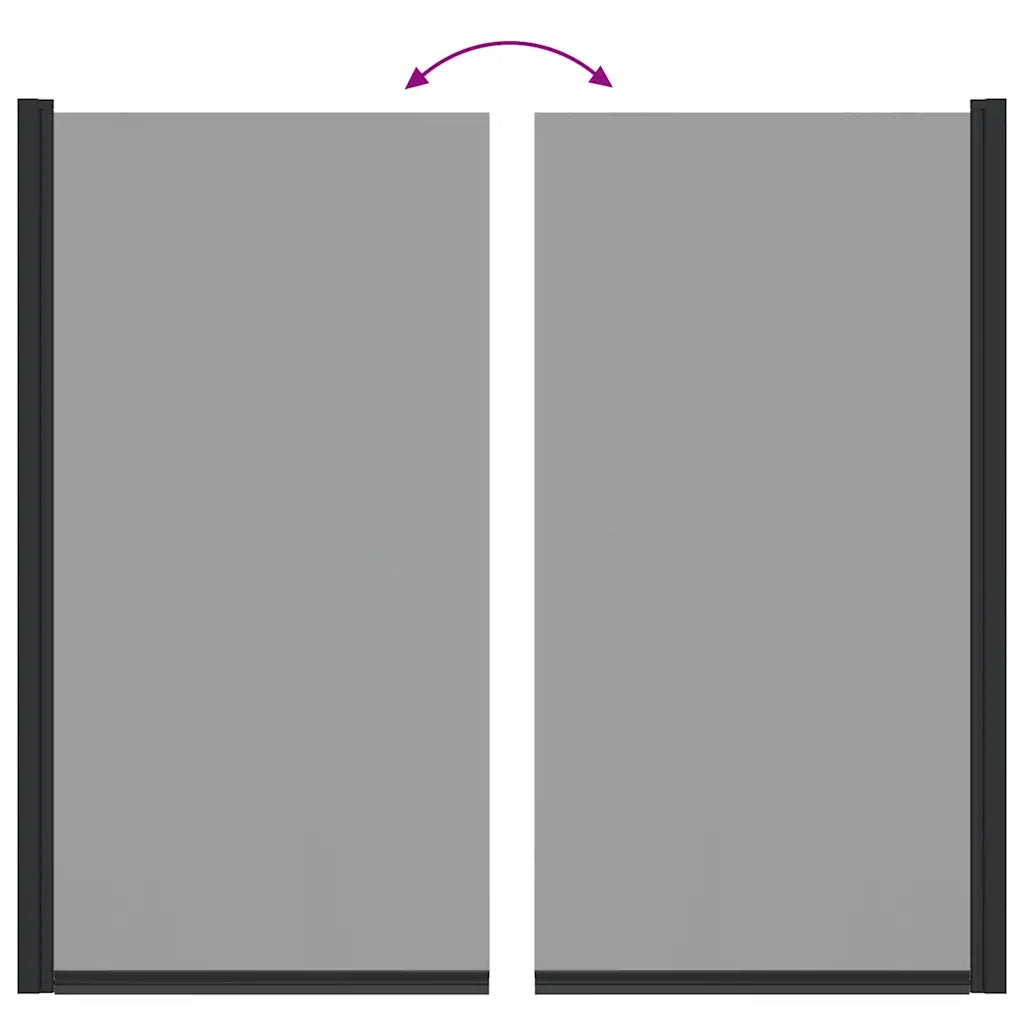 Schermo per Bagno e Doccia Nero 68 x 130 cm Vetro Temperato CFW1342901