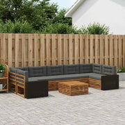 Set di divani da esterno 8 pz Naturale e Antracite 3383155